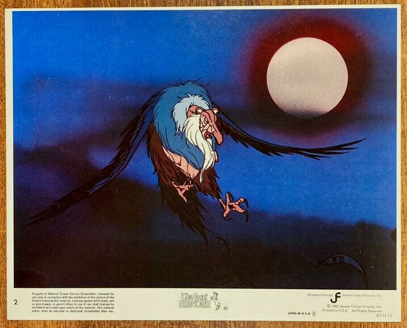 Last Unicorn Original Movie Lobby Card 1982 Animation Fantasy Peter S Beagle