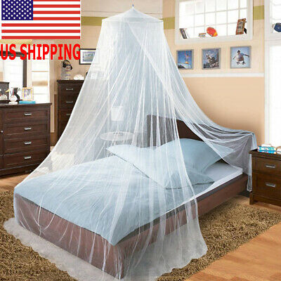 Bed Mosquito Netting Mesh Elegant Lace Canopy Princess Round Dome Bedding Net