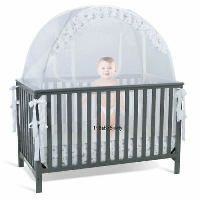Baby Crib Tent Safety Net Pop Up Canopy Cover - Never Recalled Uvg