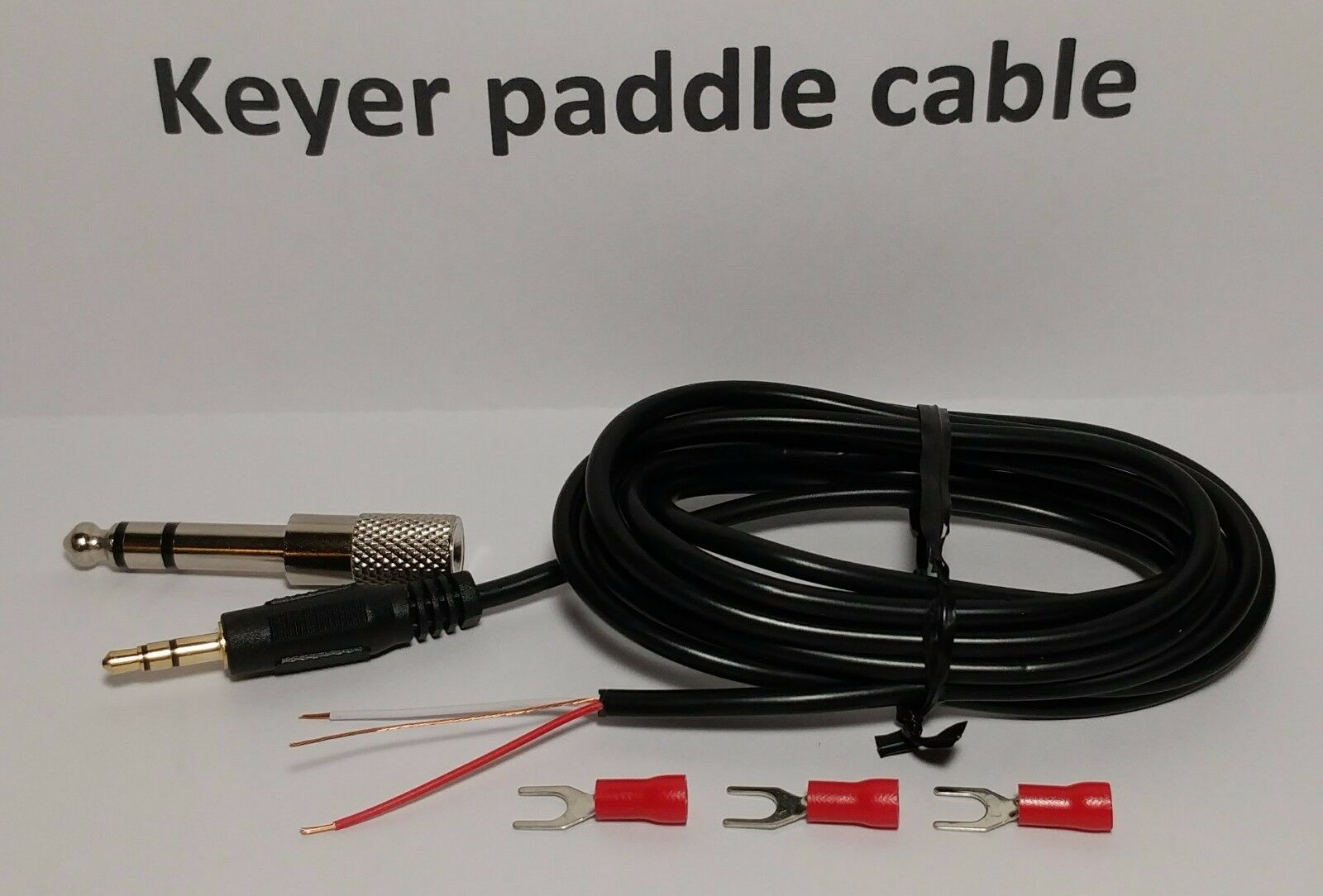 Cw Keyer Paddle Cable 6 Feet 1/4" (6.35mm) 1/8" (3.5mm), Straight Key Morse Code