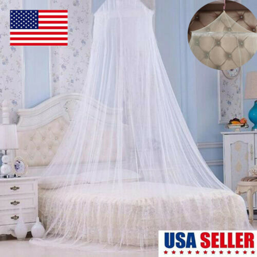 Mosquito Net Bed Queen Size Bedding Lace Canopy Elegant Netting Princess Home Us
