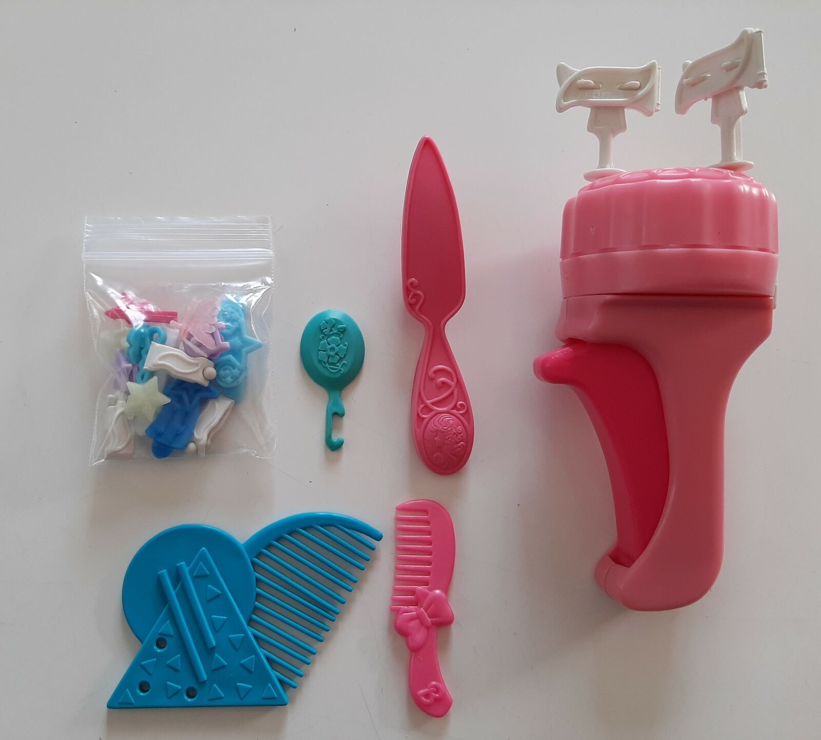 Vtg Superstar Barbie Accessory Twirly Curls Twister Hair Clips Angel Face Brush