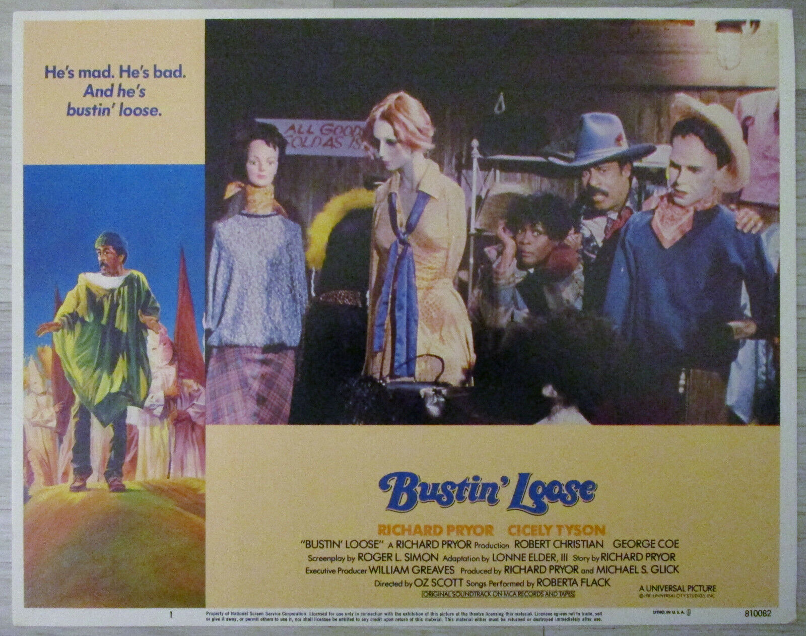 Bustin' Loose - 1981 - Compete Set Of 8 Lobby Cards - 11 X 14 - Richard Pryor
